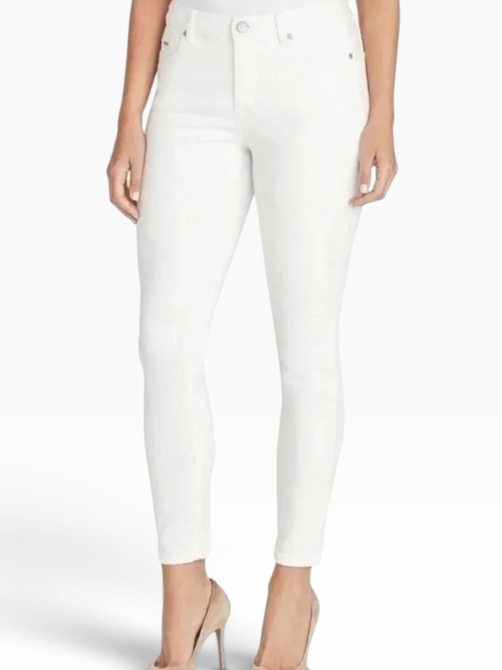 Nine West "Gramercy" White Skinny Ankle Jeans 6